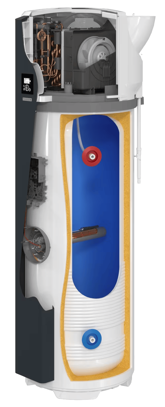 Chauffe-eau thermodynamique en coupe